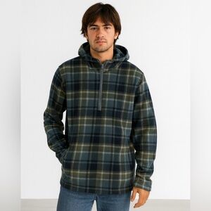 O'Neill Plaid Half Zip-Up Hoodie